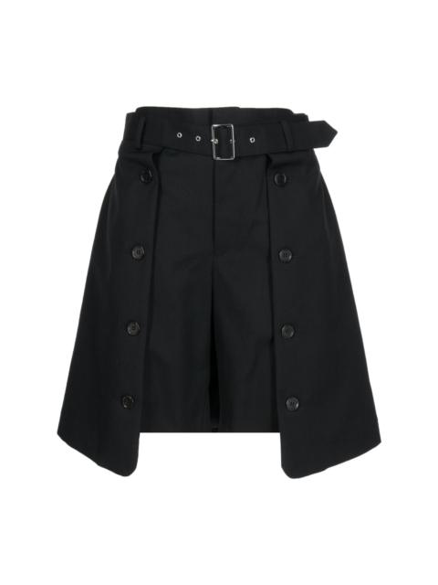 Noir Kei Ninomiya belted wool shorts