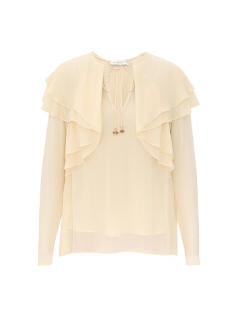 Zimmermann CLASH FLUTTER BLOUSE