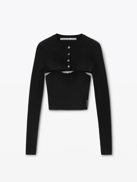 Alexander Wang Cropped Cardigan Twinset