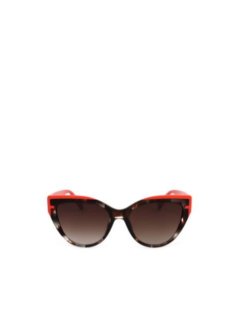 FURLA cat-eye tortoiseshell-effect sunglasses
