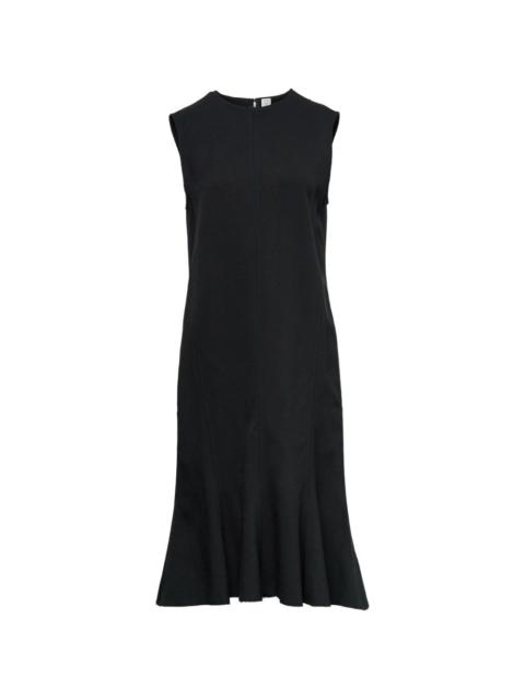 TOTEME fluted sleeveless midi dress