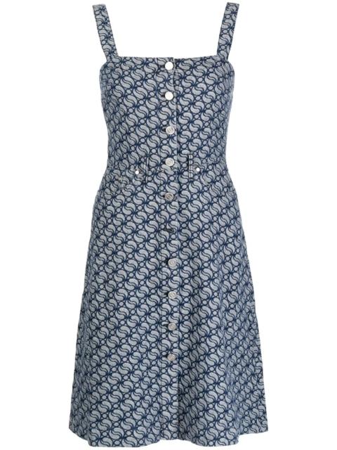 Stella McCartney jacquard-logo denim dress