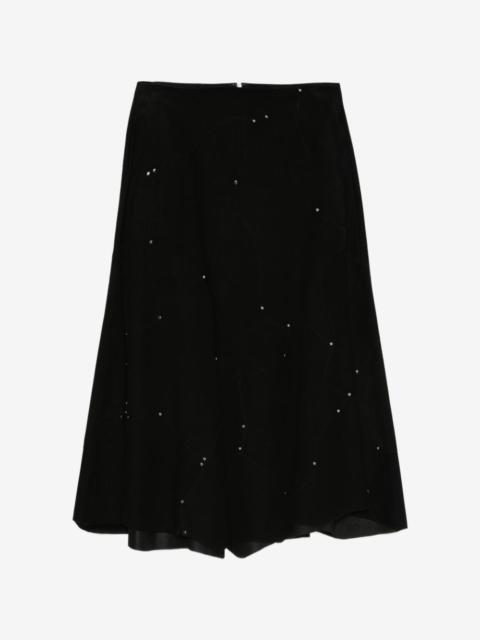Chloé crystal-embellished A-line midi skirt