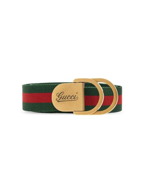 GUCCI Web logo buckle belt