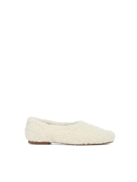 GABRIELA HEARST Emperor Flat Shoe in Ivory Silk Cashmere Boucle