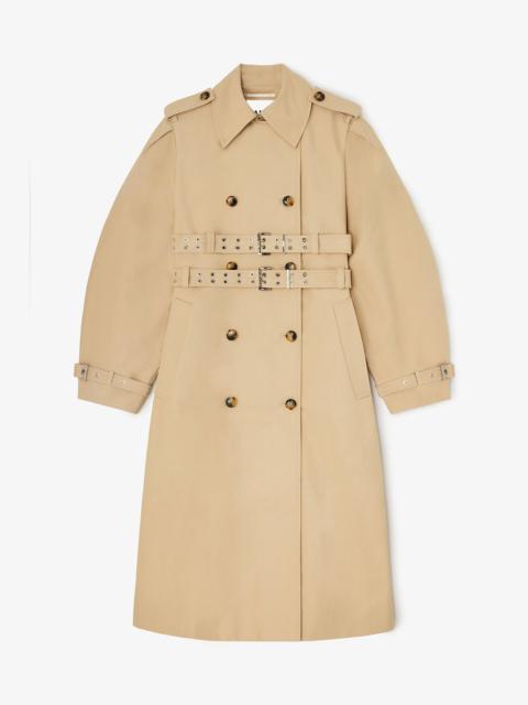 GANNI TRENCH COAT IN DOUBLE COTTON