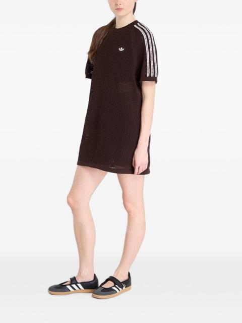 adidas crochet-knit 3-Stripes dress
