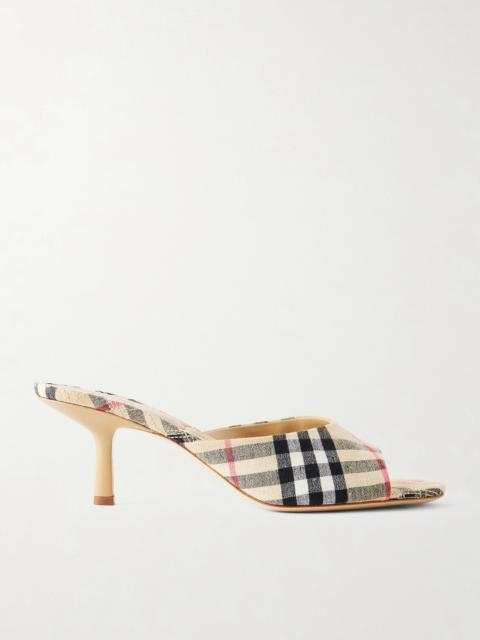 Burberry Checked Canvas Mules