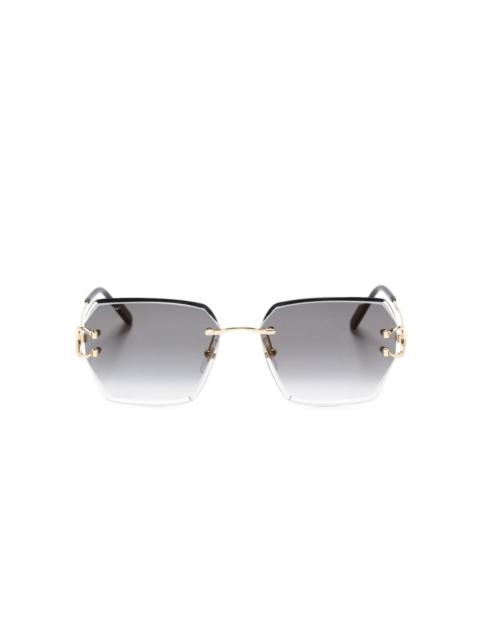 Cartier Signature C de Cartier geometric-frame sunglasses