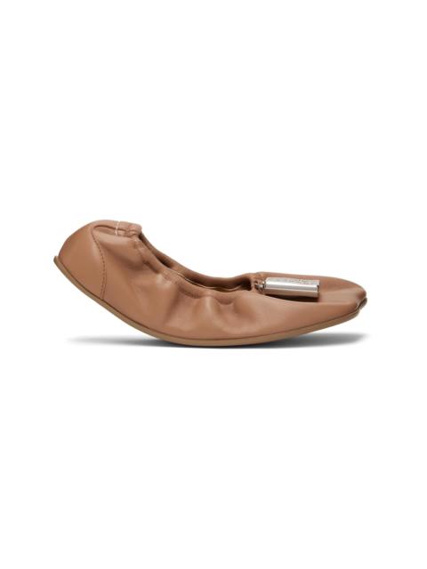 MM6 Maison Margiela Brown Numeric Anatomic Ballerina Flats