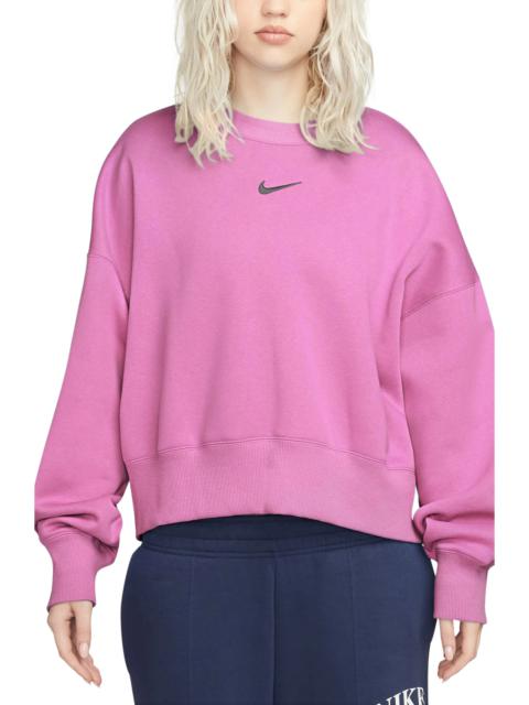 Phoenix Fleece Crewneck Sweatshirt in Playful Pink/Black