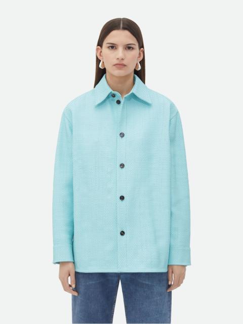 Bottega Veneta Mini Intrecciato Leather Shirt