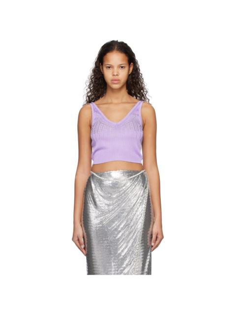 rabanne Purple Studded Tank Top