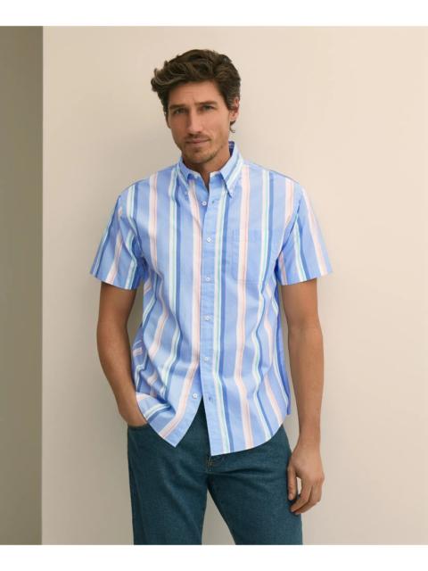 Brooks Brothers Friday Shirt, Short-Sleeve Poplin Stripe