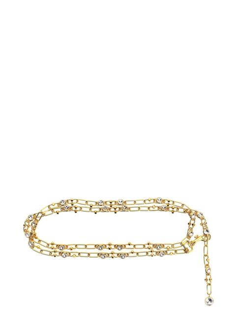 Alessandra Rich Chain and crystal belt