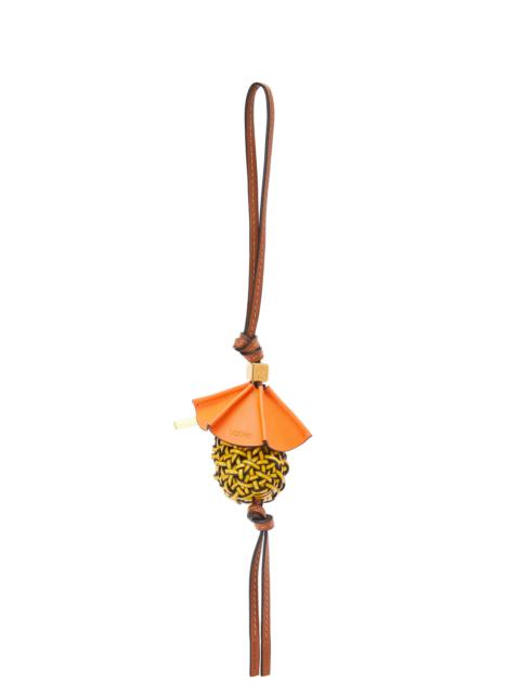 Loewe Pineapple cocktail charm in calfskin and brass