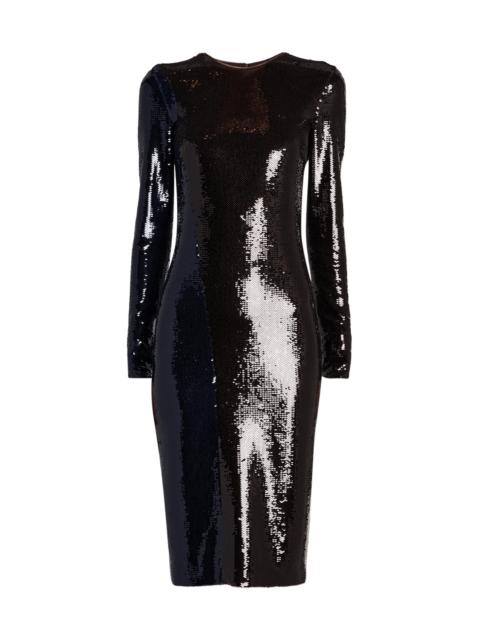 TOM FORD Women's Sequined Midi Dress - Royal Blue Brown