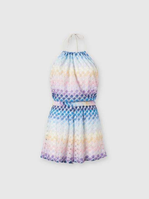 Missoni Short jumpsuit in dégradé lace-effect viscose with lurex
