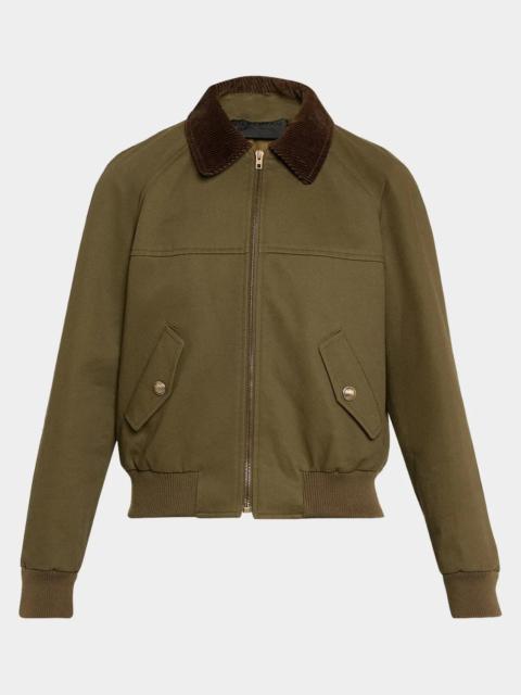 NILI LOTAN Victor Contrast Collar Bomber Jacket