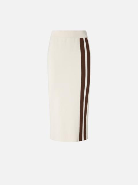 PINKO SLIM-FITTING MIDI SKIRT WITH CONTRASTING BANDS