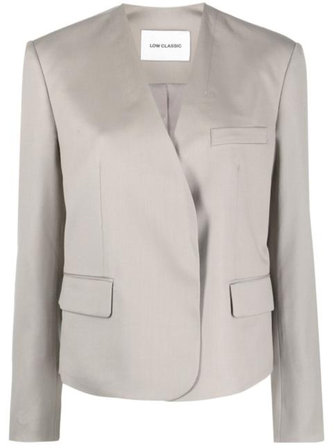 Low Classic single-breasted collarless blazer