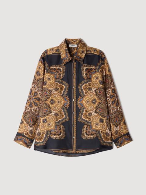 Sandro SCARF PRINT SILK SHIRT
