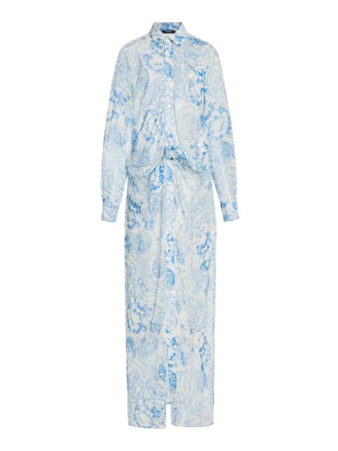 Chiffon Caftan Gown blue