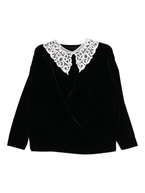Junya Watanabe lace-embellished top