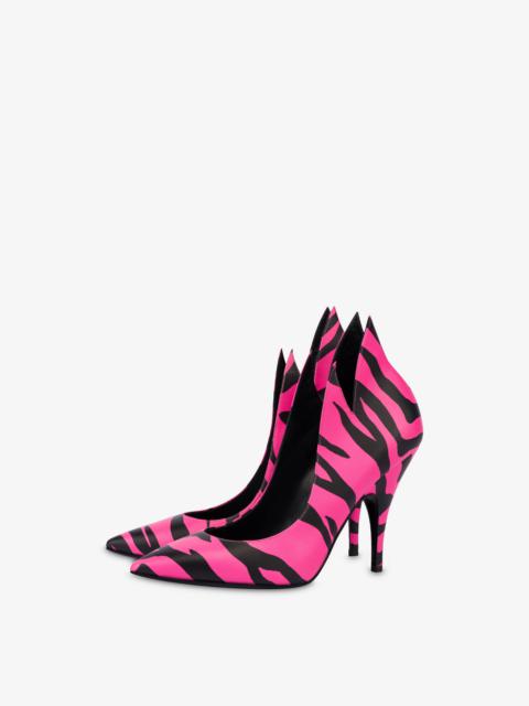 Moschino MOSCHINO X THE FLINTSTONES™ ZEBRA-PRINT COURT SHOES