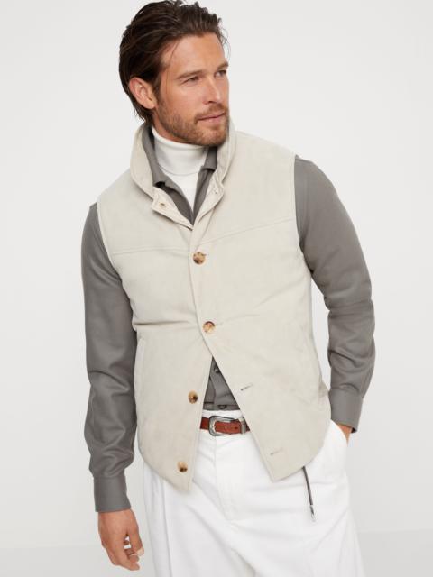 Brunello Cucinelli Suede down vest
