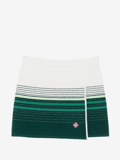 CASABLANCA striped wrap-front mini skirt