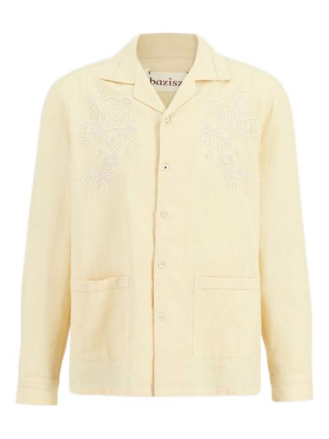baziszt Cade floral-embroidered long-sleeve shirt