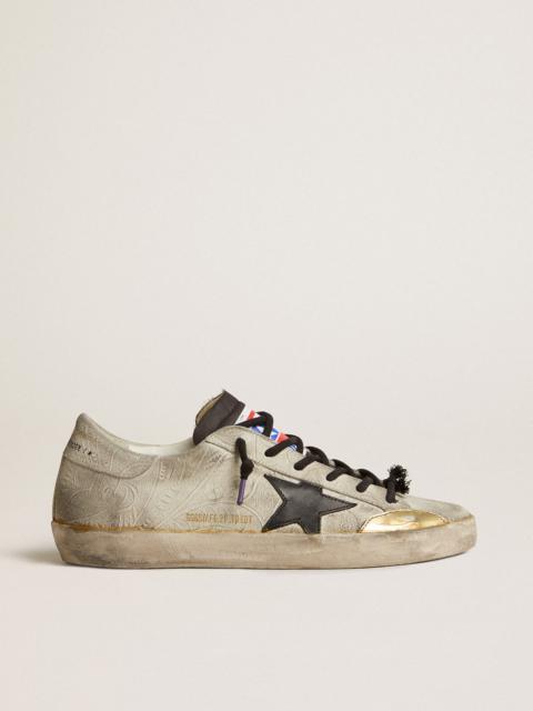 Golden Goose Women’s Super-Star LAB with floral print and black leather star