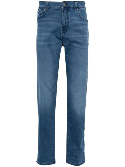 BOSS low-rise tapered-leg jeans