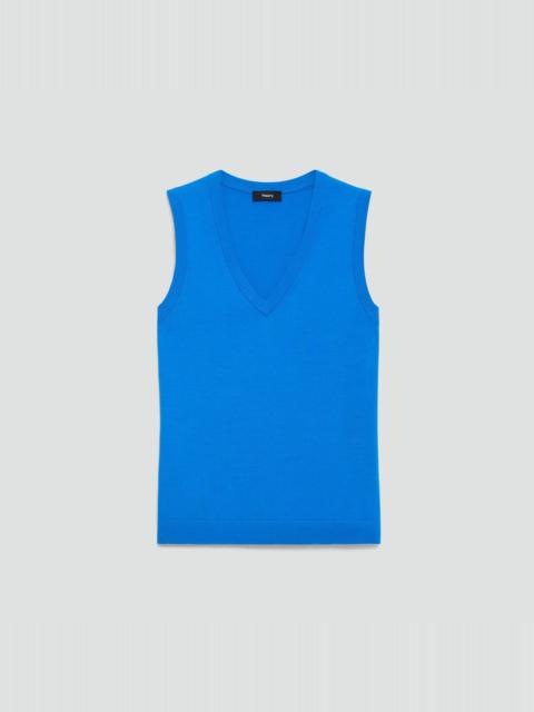 Theory V-Neck Tank Top in Regal Wool