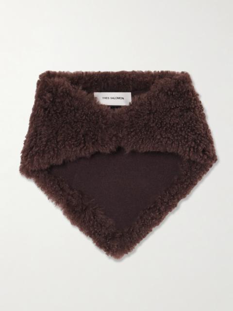 Yves Salomon Shearling And Wool Scarf