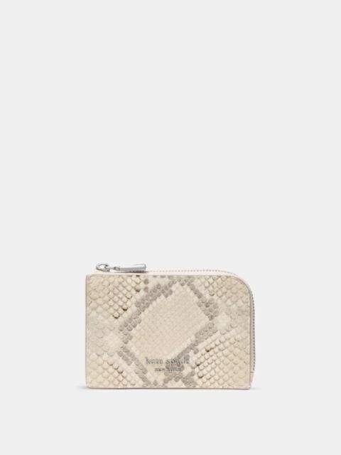 kate spade Snake Embossed Mini Zip Card Case