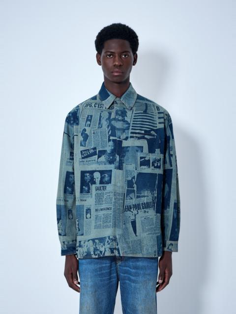 Jean Paul Gaultier Printed Cotton Poplin Shirt
