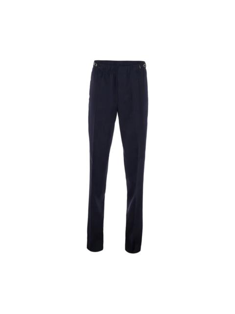 Givenchy PINSTRIPE-PATTERN LOGO-BUCKLE TROUSERS