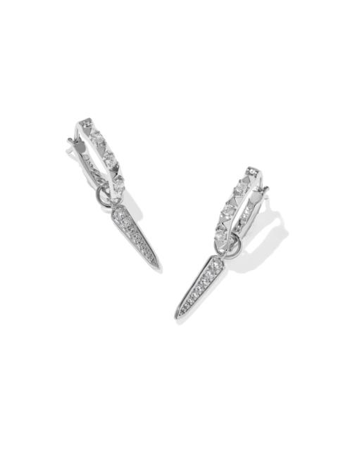 KENDRA SCOTT Fate Silver Charm Huggie Earrings