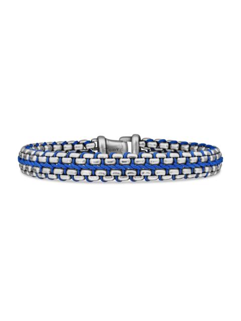 DAVID YURMAN Men's Woven Box Chain Bracelet with Nylon - Blue