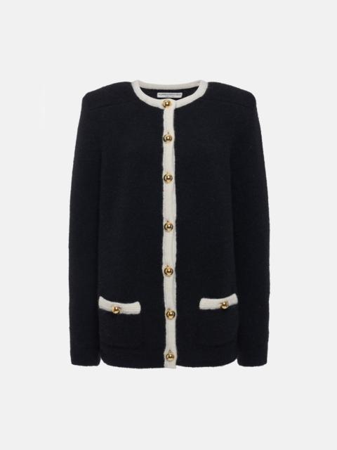 Alessandra Rich OVERSIZED ALPACA KNITTED CARDIGAN