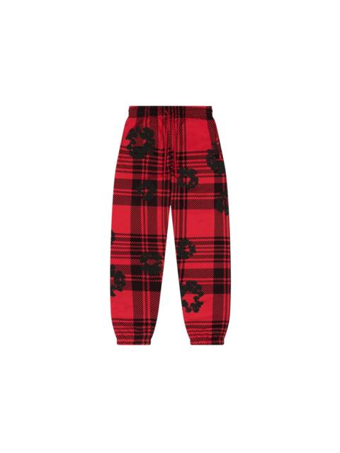DENIM TEARS Denim Tears Plaid Cotton Wreath Sweatpants Red
