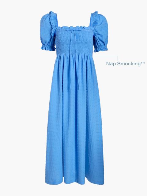 Hill House Home The Scarlett Nap Dress - Hydrangea Blue Textured Clip Dot