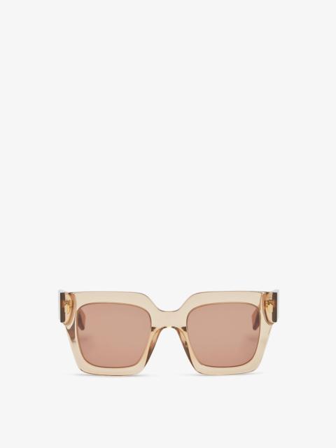 FENDI EYEWEAR Oversized square-frame acetate sunglasses