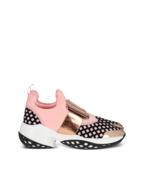 Roger Vivier buckle-fastening mesh trainers