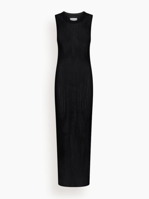 Loulou de Saison Icaria Loose Fit Midi Dress in Black