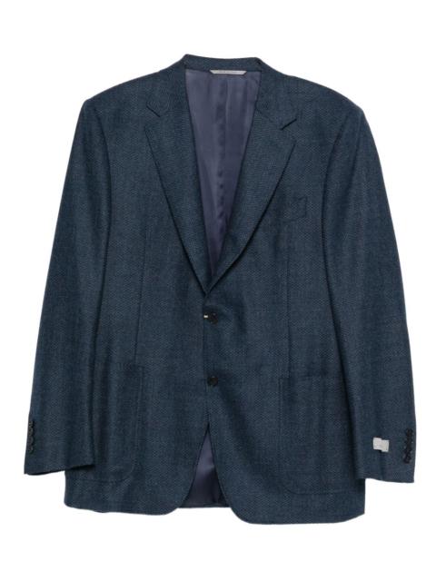 Canali herringbone pocket blazer