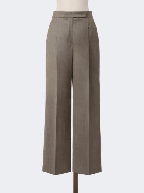 Max Mara FIORIRE Wool and silk trousers - CAMEL