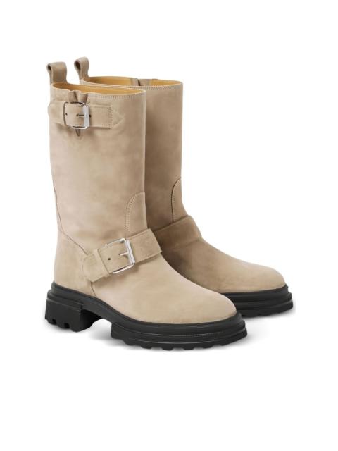 HOGAN buckled biker boots